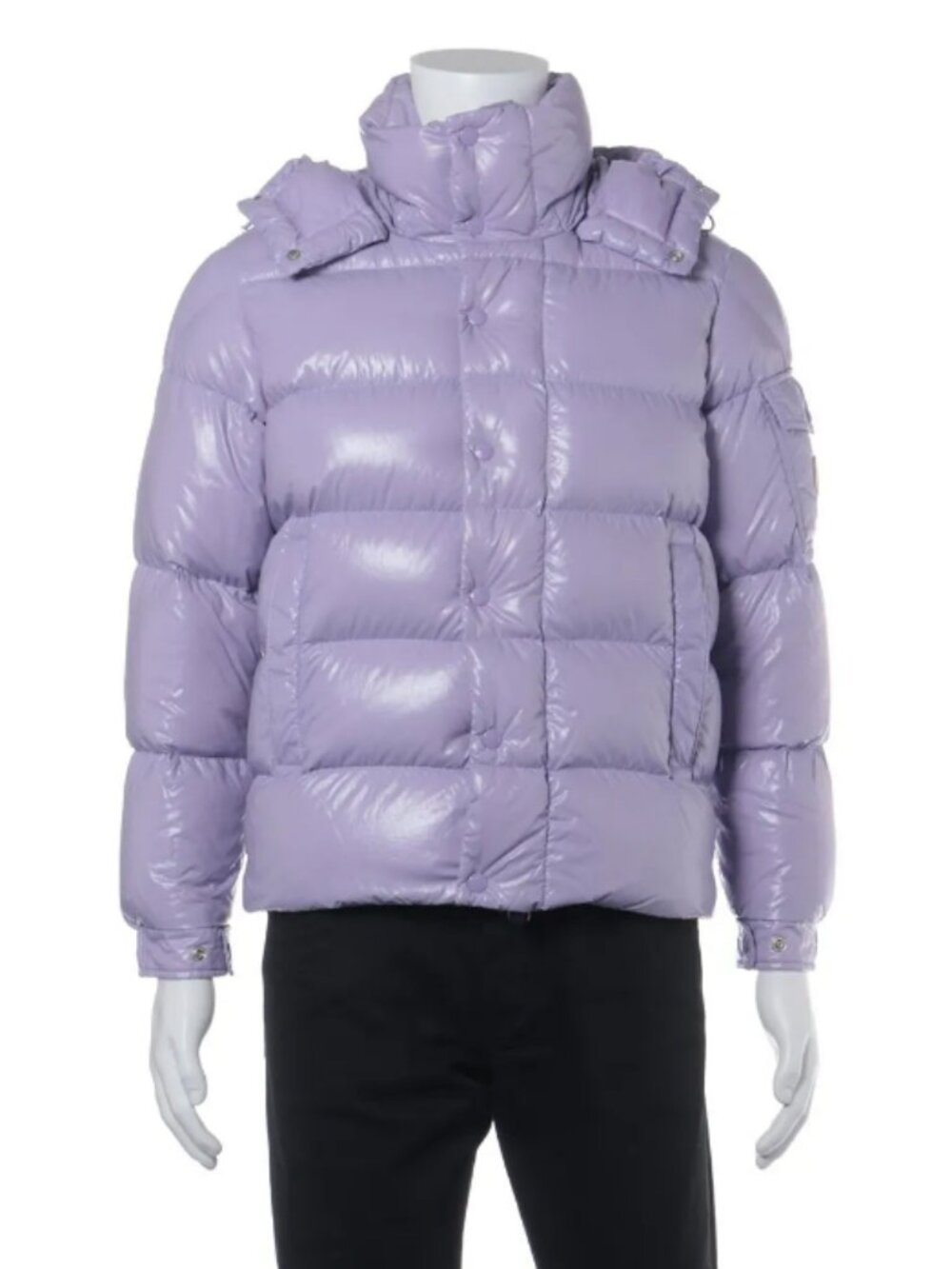 Moncler Nylon Down Jacket Purple